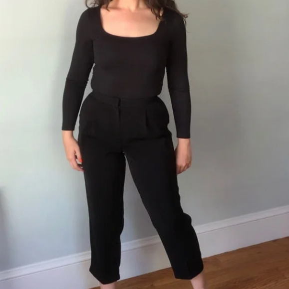 Black High Waisted Trousers